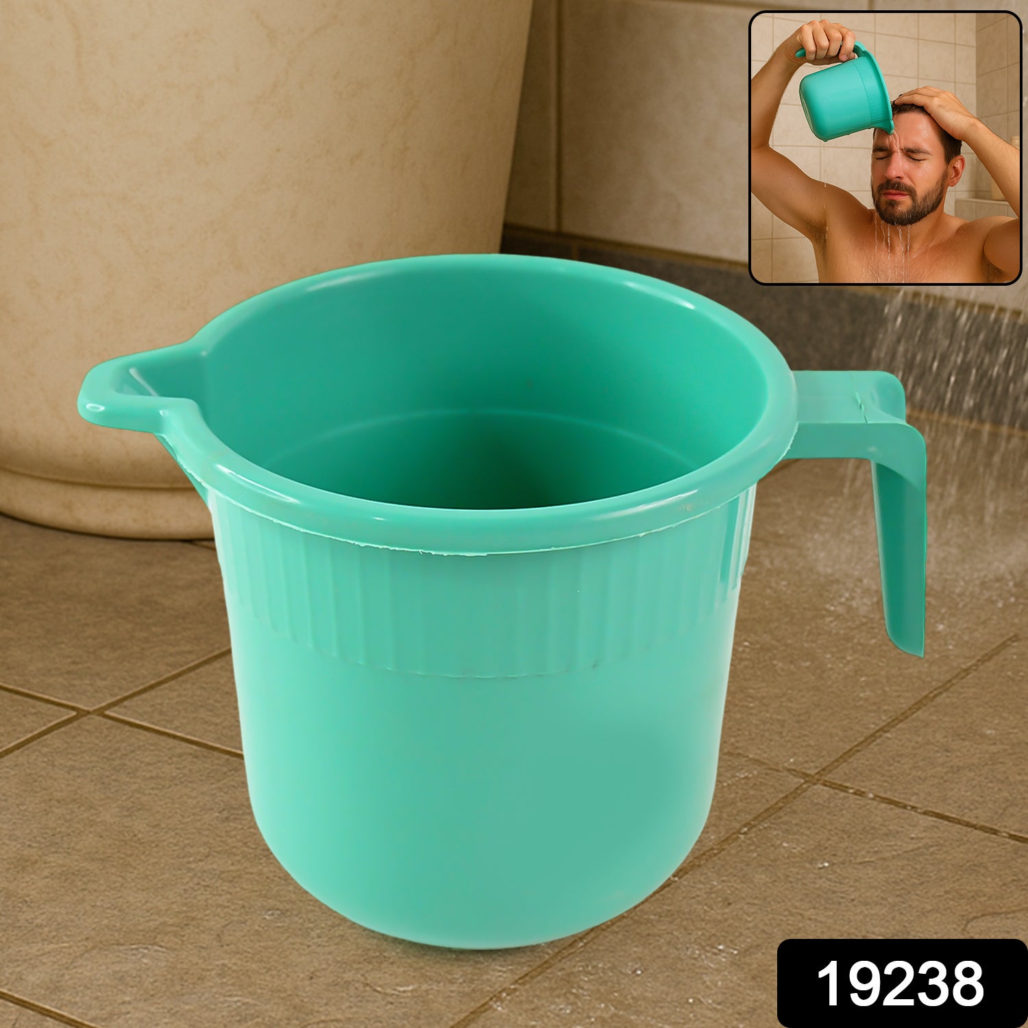 Plastic Bath Mug For Bathroom Use (1 Pc) Plastic Bath Mug For Bathroom Use (1 Pc)